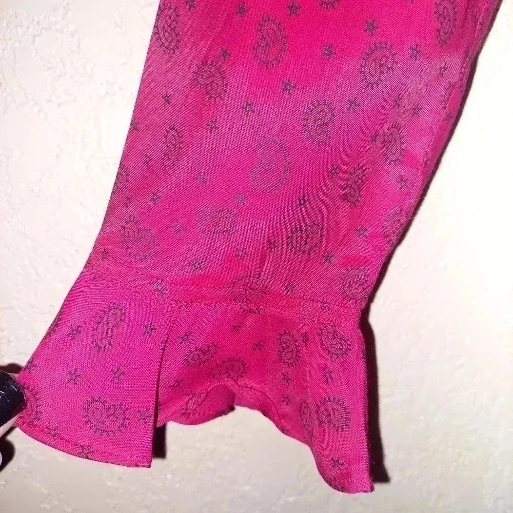 NWT Gordon James Womens paisley print crop Ruffle Cardigan & Dress Size Small - Picture 5 of 12